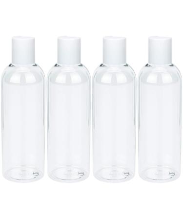 PET bottles with disktop cap transparent empty plastic-travel bottle set BPA-free refilling bottles with Disctop Caps (4x 100ml)