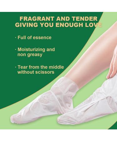 Moisturizing Foot Mask with Shea Butter & Goat Milk | Hydrating Dry Cracked Feet Treatment - 5 Pairs for Men & Women - Buy Online on SooperMarket.com