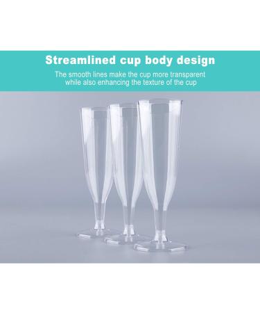 KBG 40 Pack 5 Oz Disposable Plastic Champagne Flutes | Mimosa Bar Glasses | Transparent 30 Pack-2 - Buy Online on SooperMarket.com