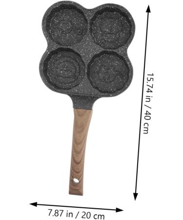 PRETYZOOM 1pc Hamburger Pancake Pan Mini Pan Pancake Maker Pan Kitchen Accessory 4 Hole Omelette Pan Egg Pan for Gas Stove Omelette Frying Pan Medical Stone Fried Eggs Egg Plate - Buy Online on SooperMarket.com