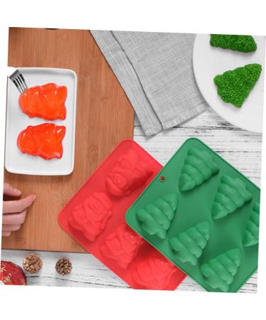KICHOUSE Christmas Decor Christmas Baking Molds Silicone Molds Ice Cubes Chocolate Pastry Mould Cake Mold Mousse Mold Fudge - Buy Online on SooperMarket.com