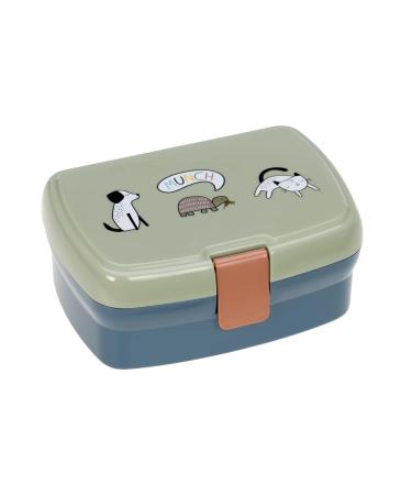L SSIG children's lunch box with removable dividers BPA-free/Happy Prints blue