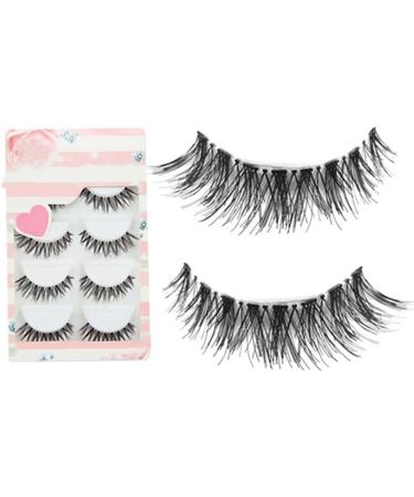 Bluelans 5 Pairs Soft Long Black Cross False Eyelashes Makeup Eye Lash Extension - Buy Online on SooperMarket.com