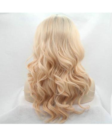 Buy SHIYID Two Tone Brown Orange Peach Synthetic Lace Front Wig | Heat Resistant Natural Wave Hair International Shipping Available - Buy Online on SooperMarket.com