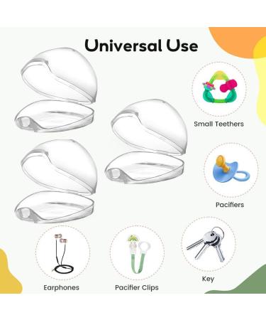 Buy 5-Piece Pacifier Box Set: 2 Silicone Storage & 3 Plastic Dustproof Boxes - Portable & Travel-Friendly - Buy Online on SooperMarket.com