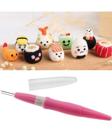 Needle Felting Pen MTQY Pink Pen Style Tool with 3 Needles | Wool Felt Poke Embroidery Punch Acupuncture Needle - Buy Online on SooperMarket.com