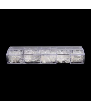 Almond Shaped Nail Tips 500Pcs Clear Acrylic Medium Nails Full Cover with Case for DIY Nail Art 10 Sizes - Buy Online on SooperMarket.com