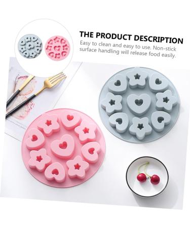 Zerodeko 2pcs Donut Mold Silicone Molds Heart Decor Heart Cake Pan Heart Pudding Mold De para Gelatinas Biscuits Mold Biscuits Mould Fondant Mold Fudge Food Supplement Box Silica Gel Baby 20.5X20.5X2CM - Buy Online on SooperMarket.com
