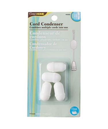 Dritz Home 44352 Cord Condensers, White (4-Piece) Cord Condensers White