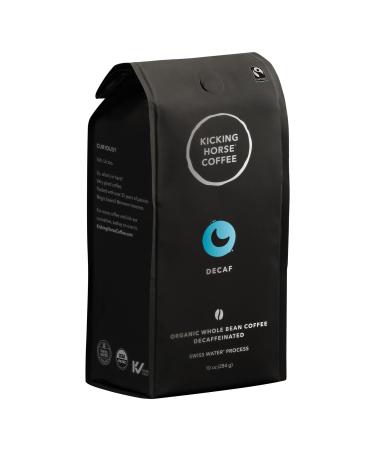 Kicking Horse Coffee, Decaf, Swiss Water Process, Dark Roast, Whole Bean, 10 Oz - Certified Organic, Fairtrade, Kosher Coffee