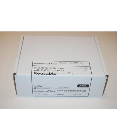 NeoMed at Home 60mL Bolus Reusable O-Ring Syringe with ENFit - Box of 10 - 200 Uses per Box - Buy Online on SooperMarket.com