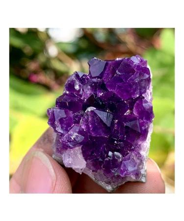 Stone Crafts Natural Amethyst Geode Quartz Cluster Crystal Specimen Restoration of 70-80g kaixun