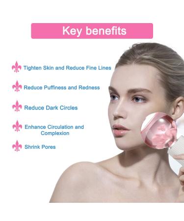 Facial Ice Globes for Skin Tightening, Puffiness Reduction & Circulation Enhancement (Pink) - Buy Online on SooperMarket.com