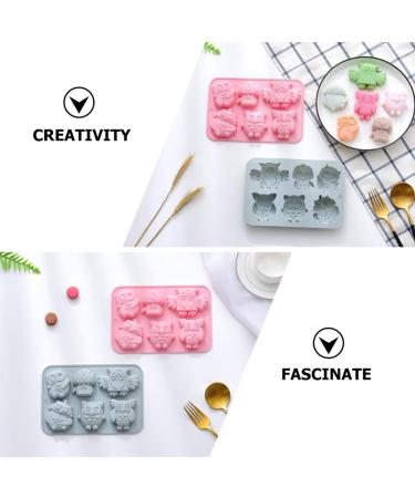 Alipis 2 Pcs Baking Cake Mold Roasting Pan Baking Pans Ice Cube Lollipop Molds Silicone Mold Tool Household 19.9x13.8cm Blue - Buy Online on SooperMarket.com