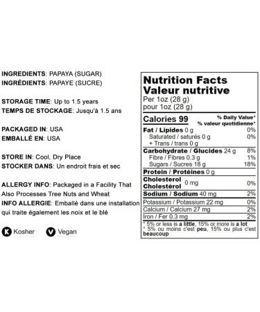 Buy Food to Live Dried Diced Papaya - 2 lbs | Kosher Vegan Unsulfured | Bulk Sweetened Fruit - Buy Online on SooperMarket.com