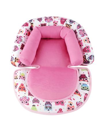 AIPINQI Baby Head Support for Car seats 2-in-1 Infant CarSeat headrest Insert cushion Soft Head Support Pillow Cushion for Strollers Swings Pink