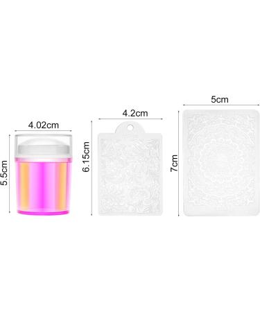 Sanwood Nail Art Stamp Set - Soft Texture & Good Elasticity - Trendy DIY Manicure Tools for Women - Pink - Buy Online on SooperMarket.com