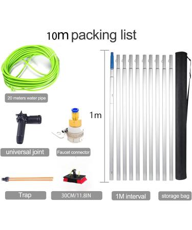 5-12m Extension Pole Window Washer Combo Telescopic Pole for Window Cleaning Extension Pole for Cleaning Windows(30cm Brush 10m pole) 55cm Brush Head 6M/21FT - Buy Online on SooperMarket.com
