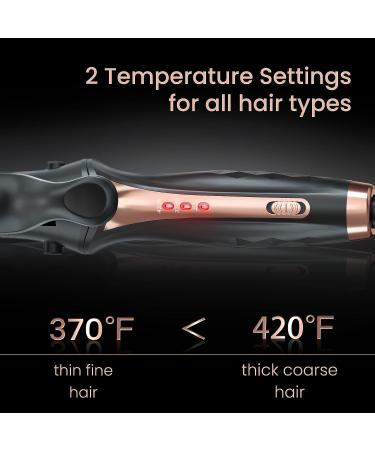 2-in-1 Travel Curling Flat Iron: Professional 1 1/4 Inch Hair Curler and Straightener with Ceramic Barrel - Adjustable Temperature - Buy Online on SooperMarket.com