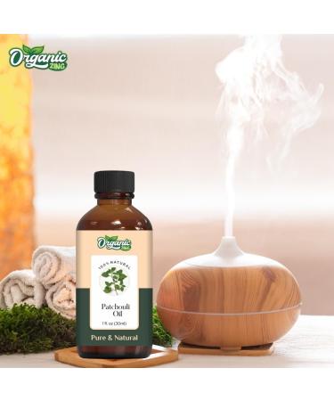 Organic Zing Patchouli Oil Pure & Natural for Skin Face Hair Care Aroma Therapy Diffuser Conditioner - 30ml - Buy Online on SooperMarket.com