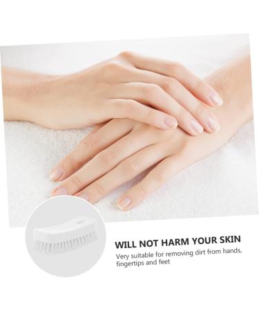 FOMIYES Nail Brush Fingernail Scrubber Brush Nail Cleaning Scrubber Brush Sink Scrubber Soft Stiff Bristles Toe Scrubber Nail Cleaner Brush Toe Brush Polyester Manicure Plastic Brush White 11.5x5cm White - Buy Online on SooperMarket.com