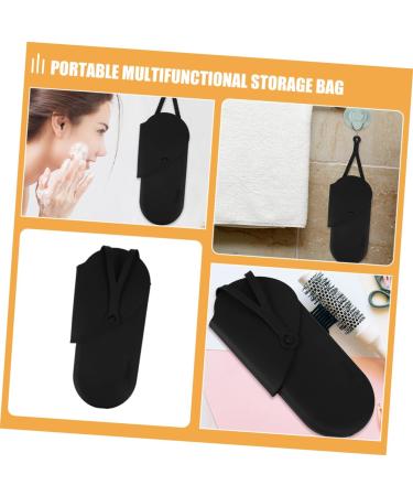 Gogogmee 2pcs Hanging Storage Pouch Hair Straightner Black Hair Rollers Storage Pouch 29.50X13.50X2.00CM Black - Buy Online on SooperMarket.com