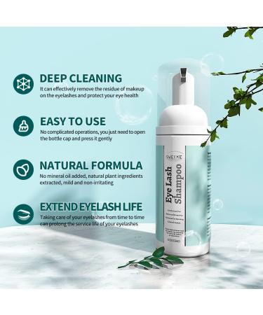 Eyelash Extension Shampoo & Brush - Paraben & Sulfate Free, 2.11 fl oz - Safe for Natural Lashes, Non-Irritating - Ideal for Salon and Home Use - Buy Online on SooperMarket.com