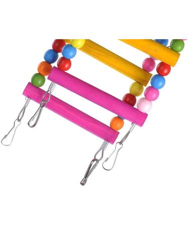 Ladder Bird Toys for Parrots and Small Pets - Wooden Cage Swing & Perch Trainning Toy with 10 Ladders - Buy Online on SooperMarket.com