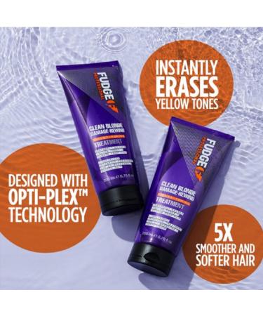 Fudge Professional Clean Blonde Damage Rewind Treatment | Purple Toning for Blonde Hair - 200ml | Shop Internationally - Buy Online on SooperMarket.com