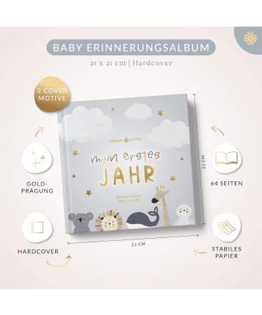 Life Compass Baby Album | My First Year Air - 75+ Stickers & Saying Cards | Perfect Baby Diary & Memory Book for Girls & Boys - Buy Online on SooperMarket.com