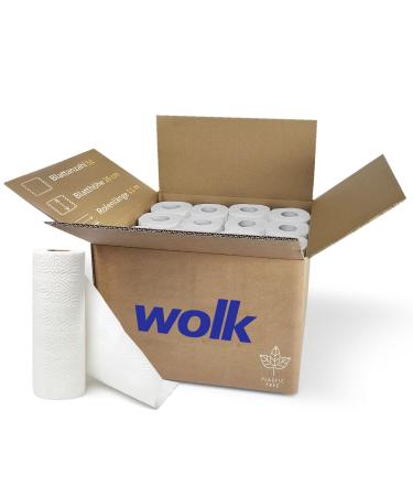 Kitchen roll with plastic -free packaging - 16 rolls of 51 sheets - 3 -layer - environmentally friendly - suction -strong - large pack without plastic - kitchen paper - kitchen towels