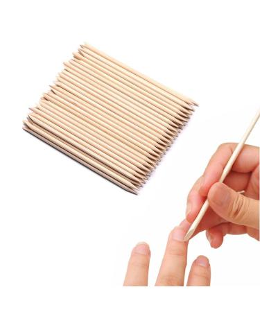 FEZF 100 pieces of nail skin sticks made of orange wood The rose wooden stick manicure for manicure and pedicure precisely push back of the cuticle and apply perfect application of decorations