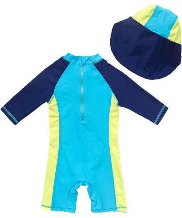 Bonverano Baby Boys Swimsuit 12-18 Months | Short-Sleeve One Piece with UPF 50+ Sun Protection | Surfing Crocodile Design - Buy Online on SooperMarket.com