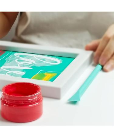 JAJADO 12 Jars Chalk Paste Paint Set with 9 Mini Squeegees and Stir Sticks - Screen Printing Ink for Furniture and Adhesive Stencils - Buy Online on SooperMarket.com