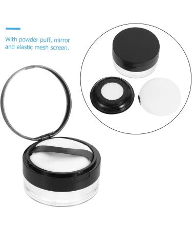 CANIGHT 2pcs Elastic Mesh Loose Powder Box Flour Holder Makeup Powder Case Portable Powder Puff Black Abs - Buy Online on SooperMarket.com