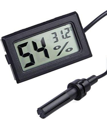 Buy Wingoneer 2-in-1 Digital LCD Thermometer Hygrometer for Reptiles Incubators & Aquariums - Black | International Shipping Available - Buy Online on SooperMarket.com