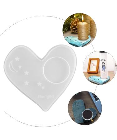 NUOBESTY 3pcs Coaster Mold Silicone Molds Heart Silicone Zip Pull Crystal Epoxy Mold Crafts Heart-shaped Whitex3pcs 13.6X13CMx3pcs - Buy Online on SooperMarket.com