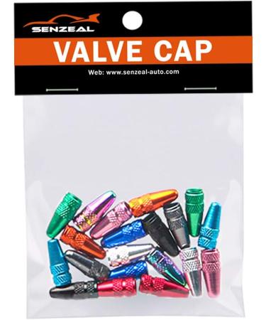Senzeal 20PCS Multi-Color Aluminum Presta Valve Caps for Bike Tires - Dust Caps for Bicycle Air Valves - Buy Online on SooperMarket.com