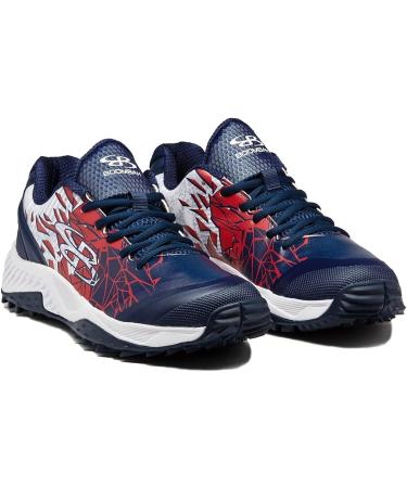 Boombah Men's Dart Fracture Turf Shoes - Navy/Red - Size 11 - Buy Online on SooperMarket.com