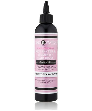 Curls & Potions Fermented Rice Water for Hair Strengthening  Shine  Growth-Ph Balanced- 8 oz -Hair loss  length retention  color treated hair