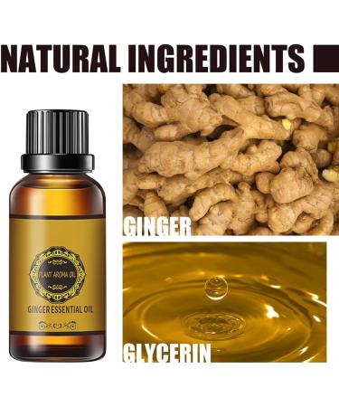 Buy Organic Ginger Oil for Lymphatic Drainage 3-Piece Set | Spa & Body Massage Oil for Swelling & Blood Circulation - Buy Online on SooperMarket.com
