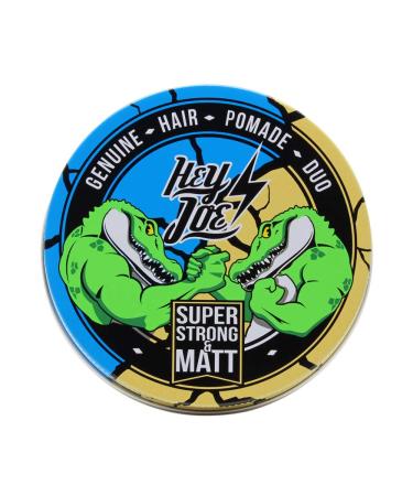 HEY JOE! Genuine Hair Pomade Men's Duo 100 ml 2-in-1 Tin with Hair Pomade Men Extra Strong Hold + Matte Finish - Professional Hair Styling Products 50 ml (Pack of 2) Genuine Hair Pomade Duo