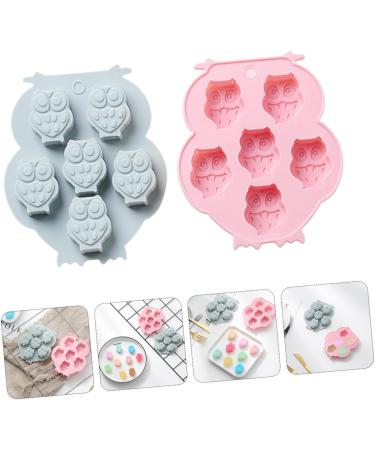 Ciieeo 2pcs Silicone Mold Clay Molds Handmade Making Mold Candy Trays Pan Cookie Baking Molds Muffin Cupcake Mold Animal Baking Spring Silicone DIY Silica Gel Chocolate Mold Self Made 12.7x10.7x1.7cm Blue - Buy Online on SooperMarket.com