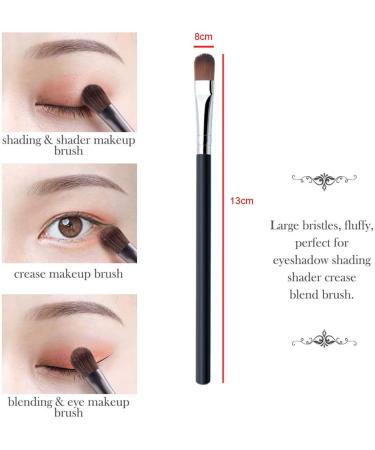 3Pcs Eyeshadow Brush Set - Soft Synthetic Hairs for Blending Foundation, Concealer, Eyebrow, Eyeliner - Makeup Applicator Kit - Buy Online on SooperMarket.com