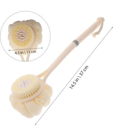FRCOLOR Bath Brush Loofah Sponge | Exfoliating Shower Scrubber for Back | Bathroom Accessory 37.5x11x7.5 - Buy Online on SooperMarket.com