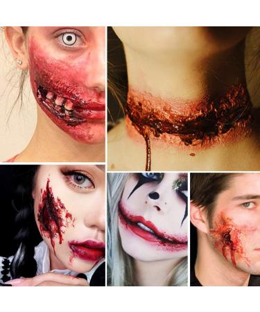 DE'LANCI Fake Blood Spray Splatter & Fake Scabs Gel Kit - Halloween Makeup for Vampire, Zombie & SFX Wound - Buy Online on SooperMarket.com