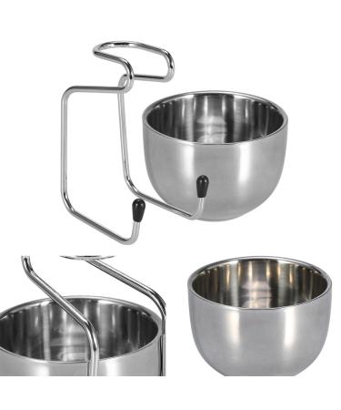 Premium Stainless Steel Shaving Set - Classic Wet Shave Brush Holder & Bowl Stand for Men - Buy Online on SooperMarket.com