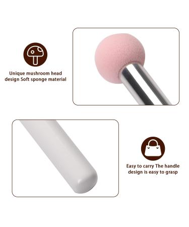 6 Pcs Mushroom Makeup Sponges with Handle & Brushes for Women - Pink - Buy Online on SooperMarket.com