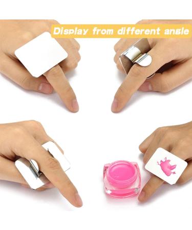 1PC Stainless Steel Nail Art Palette Ring - Mini Polish Holder for Creative Nail Designs - Buy Online on SooperMarket.com