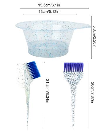 WSimily 11 Pcs Hair Dye Coloring Kit - Professional Salon Tools for DIY Hair Coloring - Mixing Bowl, Brushes, Bleaching Kit, Ear Muffs - Blue - Buy Online on SooperMarket.com